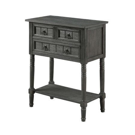 CONVENIENCE CONCEPTS Kendra Hall Table, Dark Gray Wirebrush - 23.75 x 13 x 30.75 in. HI2540071